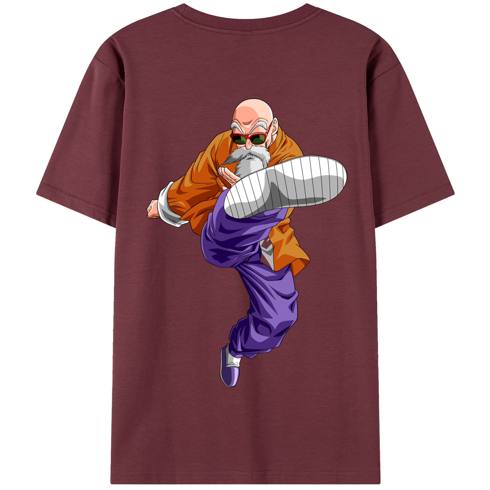 （画像用） ドラゴンボール 亀仙人（かめせんにん） DRAGON BALL Master Roshi Kame Sennin 綿100％半袖Tシャツ（背面プリント）
